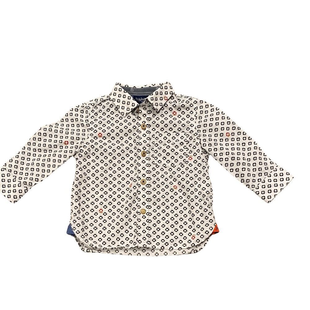 Baker by Ted baker Nautical Print Button Down Shirt - Size 3-6 months - Like New